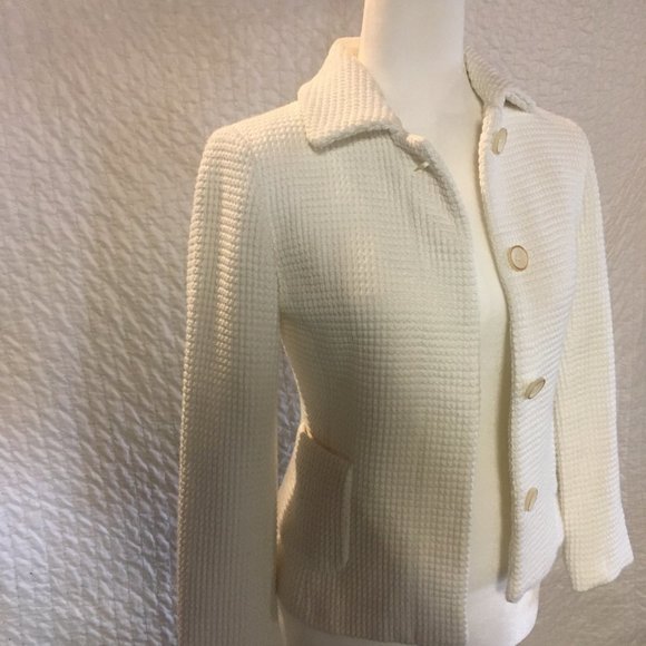 Zara Basic Waffle Knit Sweater Jacket - Picture 2 of 7